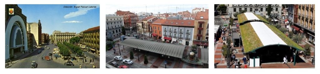 urban green spaces in Plaza España, Valladolid 